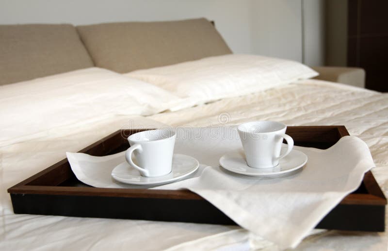 Morning in a hotel room royalty free stock images