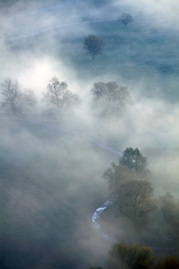 Morning mist on Mures Valley