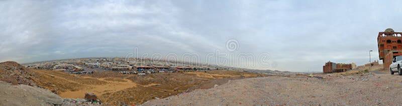 Morning on a mountain city of Jeddah stock image