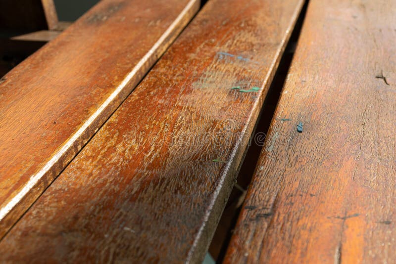 Morning Sidelight of Old Wood Chair Image and Texture Stock Image