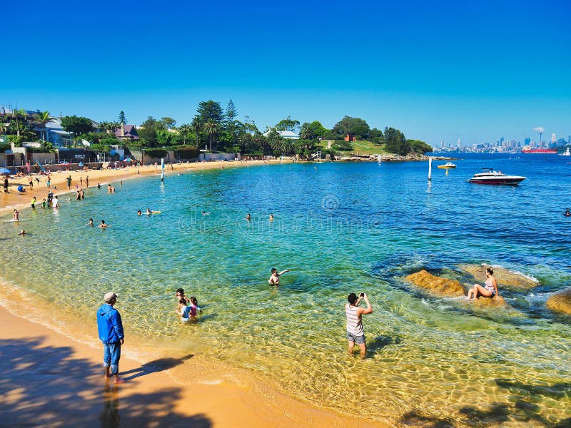 Morning Swimming at Camp Cove Beach, Sydney Harbour, Australia ...