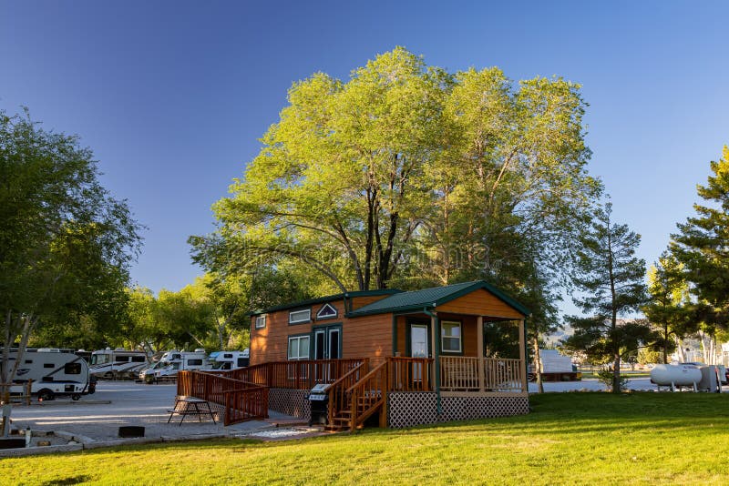 Morning View of the Beautiful Campground Area of KOA Journey Editorial