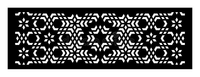 Moroccan decorative cut out vector panel for laser cutting. vector illustration
