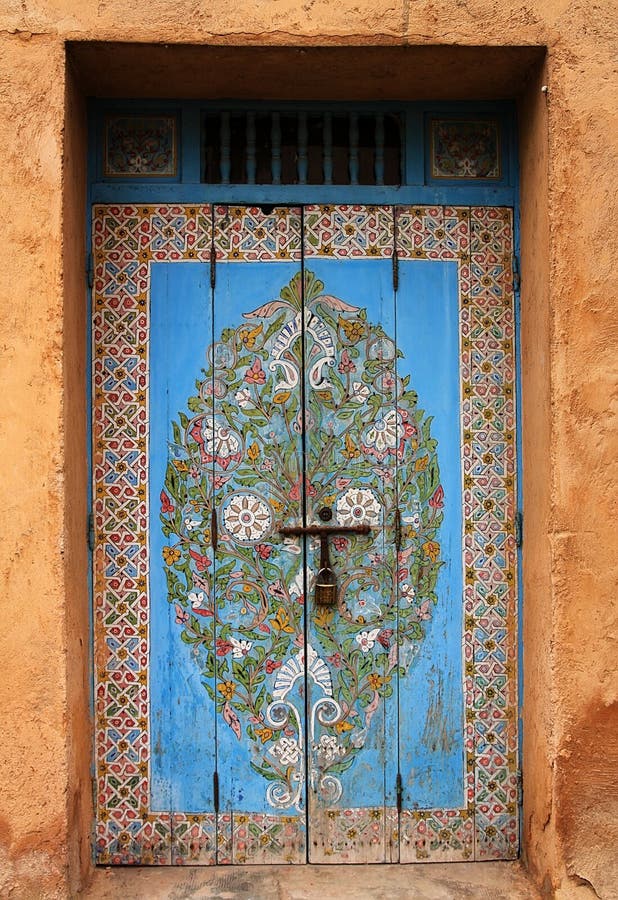 Moroccan door stock image. Image of decoration, arab, front 9420363