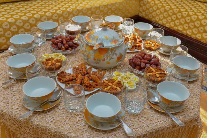Moroccan Iftar Recipes for Ramadan. Stock Photo Image of homemade, bowl 243656484