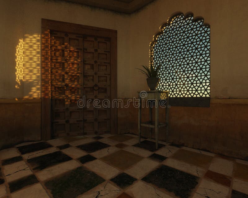 Moroccan Interior royalty free illustration