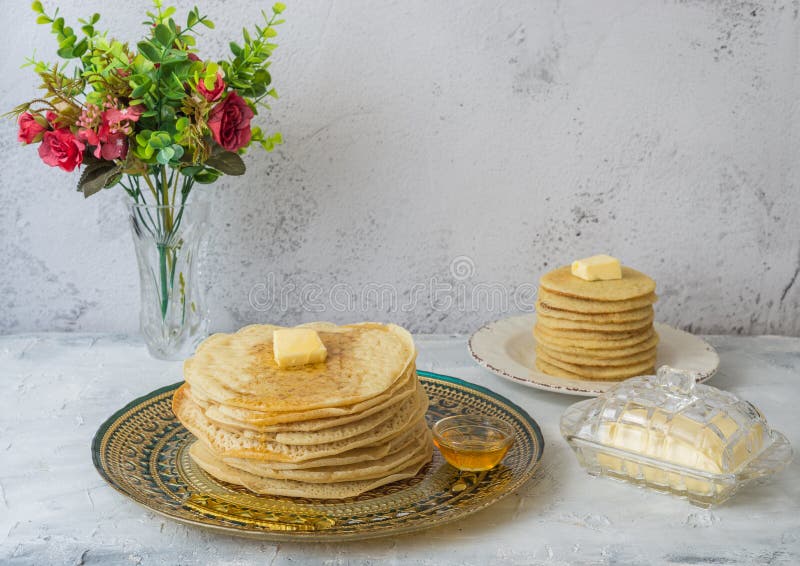 Moroccan pancakes Baghrir Beghrir or crapes with 1000 holes stock image Moroccan pancakes Baghrir Beghrir or crapes with 1000 holes stock image