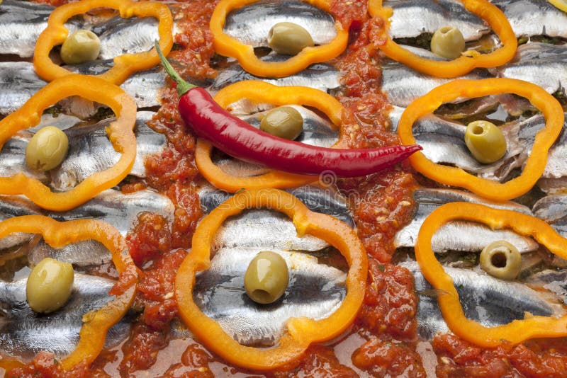 Moroccan Sardine Dish Recipe Stock Photo Image of peppers, moroccan