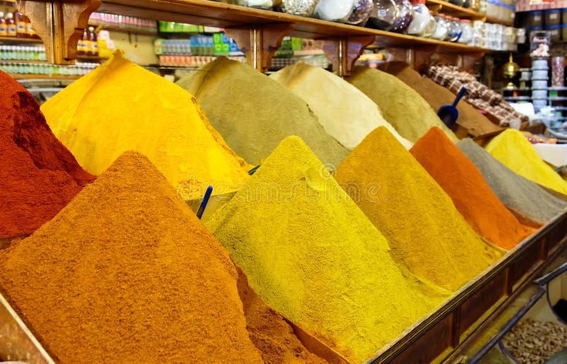 Moroccan spices stock image. Image of orange, bazaar 47393751