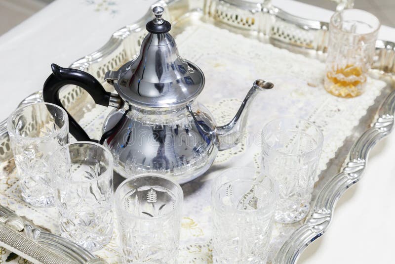 Moroccan tea glasses stock photo. Image of traditional 35685552