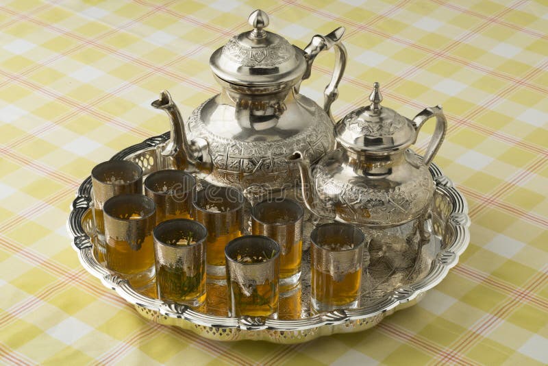 Moroccan tea glasses stock photo. Image of traditional 35685552