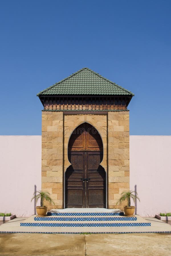 Marocco cancello un parete nel parco.