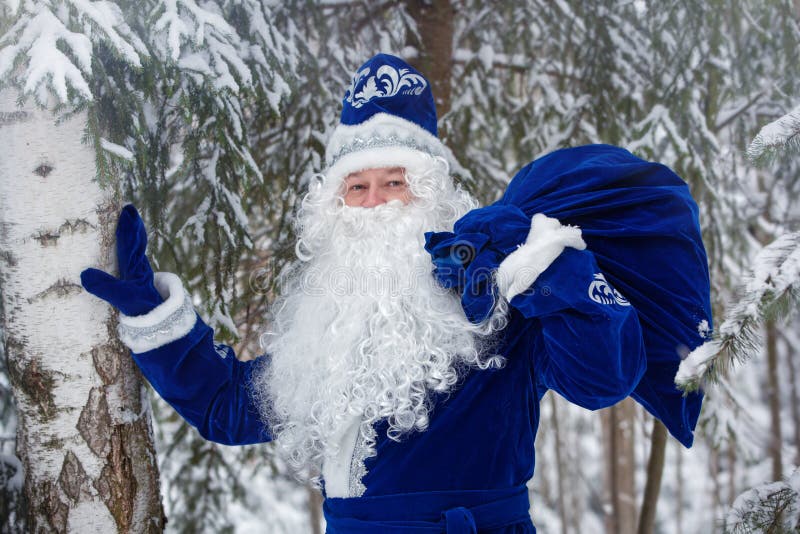 Moroz, Personaggio Di Natale Russo. Padre Gelo Con Una Borsa Di Regali in  Una Foresta Innevata. Inverno Immagine Stock - Immagine di gelo, uomo:  205092817