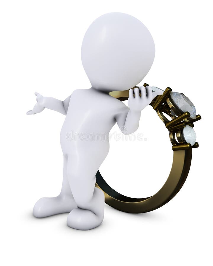 3D Render of a Morph Man with ring. 3D Render of a Morph Man with ring