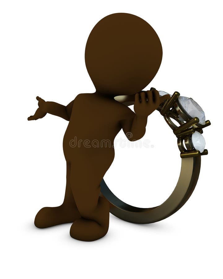 3D Render of a Morph Man with ring. 3D Render of a Morph Man with ring