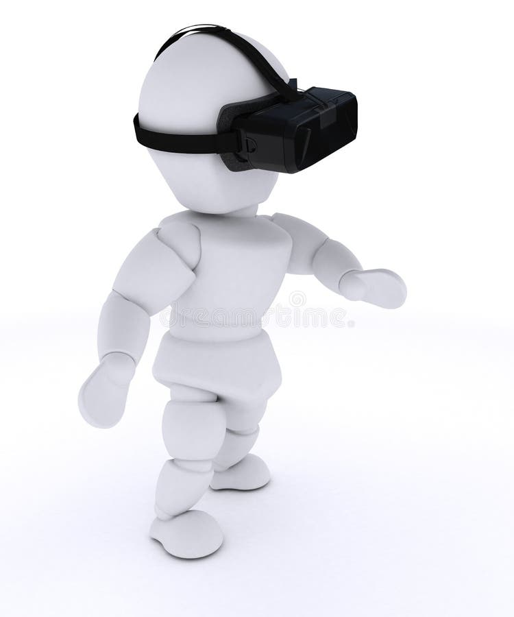 3D Render of Morph Man with VR Headset. 3D Render of Morph Man with VR Headset