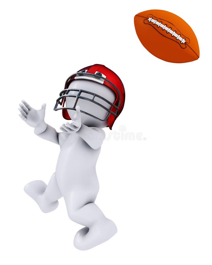 3D Render of Morph Man playing american football. 3D Render of Morph Man playing american football