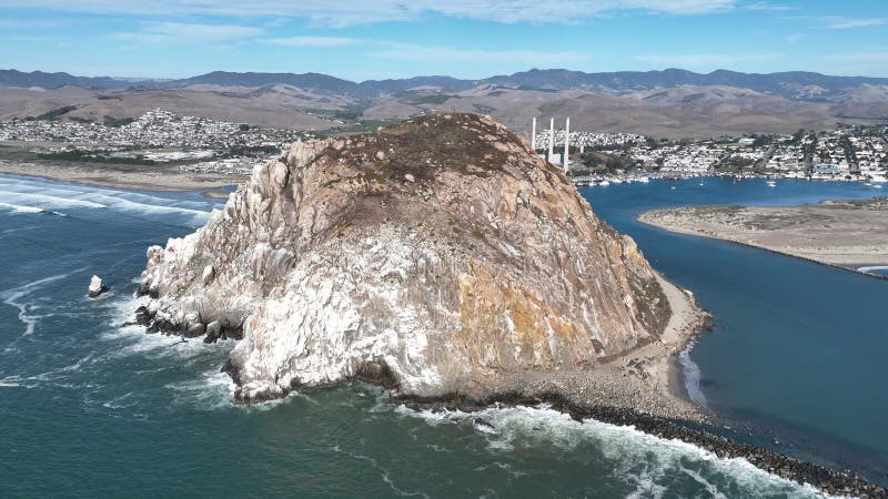 Morro rock a morro bay in california Stati Uniti.