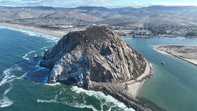 Morro rock a morro bay in california Stati Uniti.