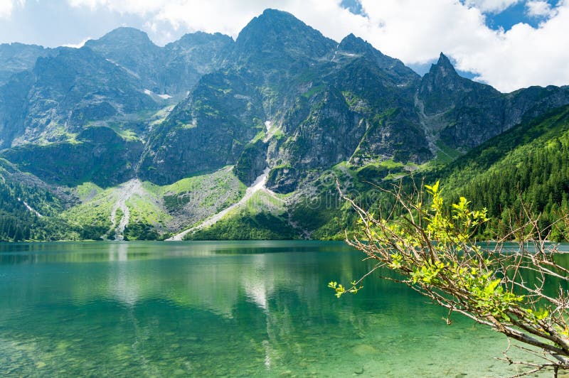 Morskie Oko Lake in High Tatra Mountains, Poland Stock Photo - Image of ...