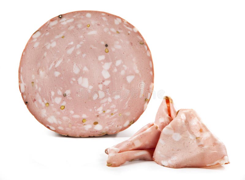 Mortadella Bologna Isolated on White Stock Photo Image of pork, meat