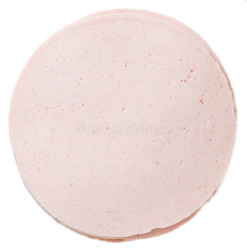MortadellaScheiben (lokalisiert Auf Weiß) Stockbild Bild von frisch, gekocht 66968939