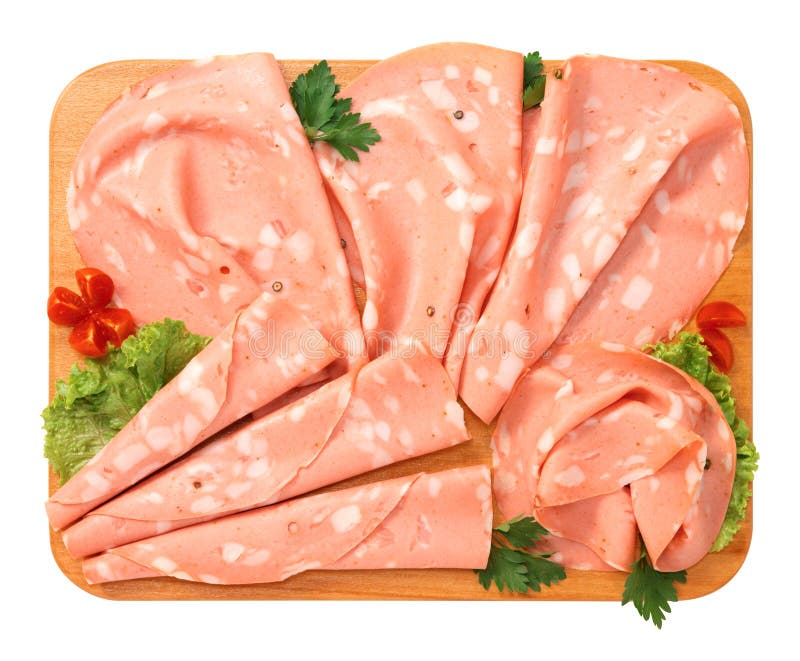 Mortadella BolognaWurst. Italienisches Schweinefleisch. Stockbild