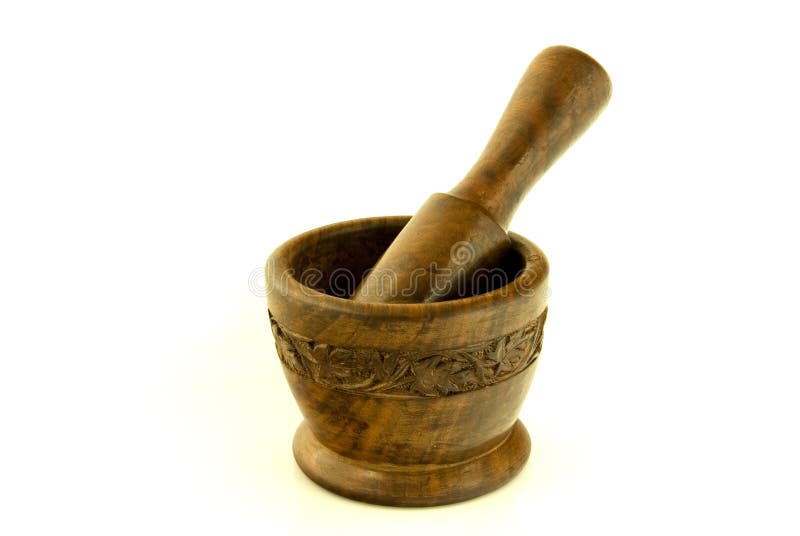 Mortar with pestle stock image. Image of mortar, pestle 5267433