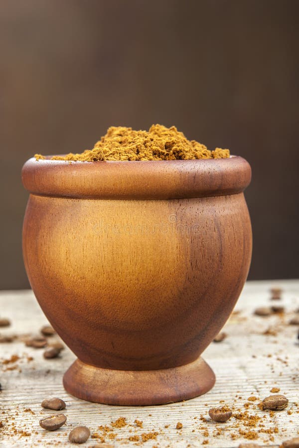 Mortar and Pestle with Brown Coffee Stock Photo Image of macro