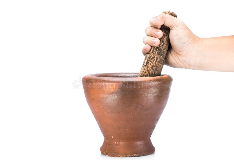 Mortar and Pestle in Isolate Stock Image Image of salad, nature 60599061