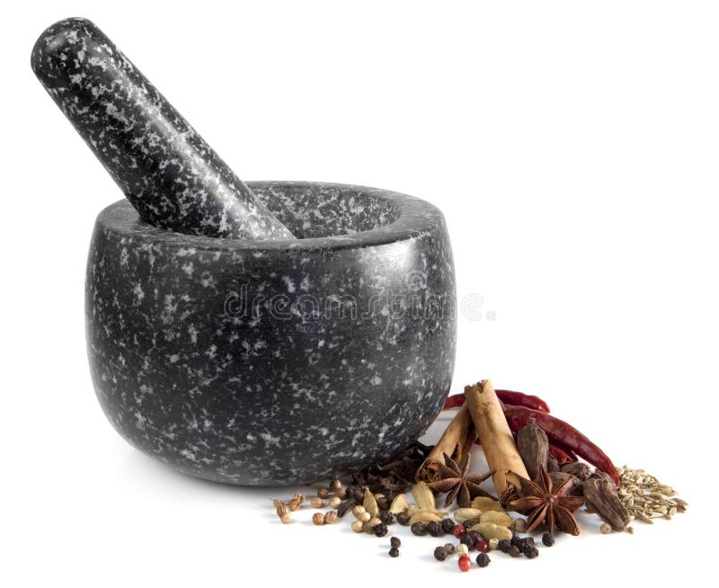 Mortar and Pestle with Spices