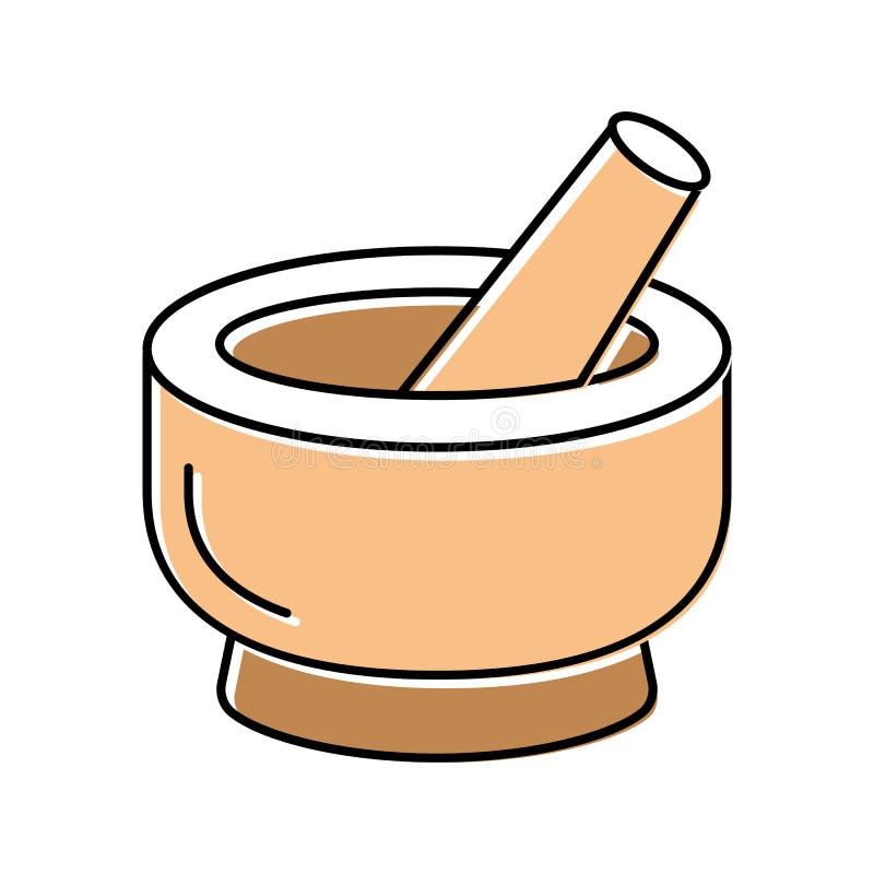 Mortar Pestle Tool Color Icon Vector Illustration Stock Vector Illustration of tool, sign