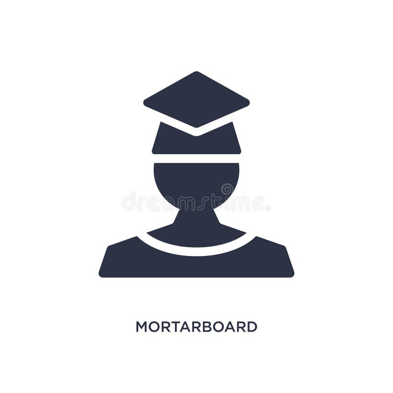 mortarboard icon on white background. Simple element illustration from education 2 concept royalty free illustration mortarboard icon on white background. Simple element illustration from education 2 concept royalty free illustration