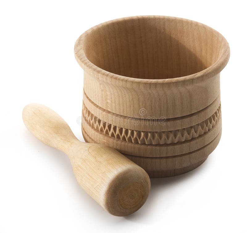 Mortero de madera imágenes de archivo libres de regalías Mortero de madera imágenes de archivo libres de regalías
