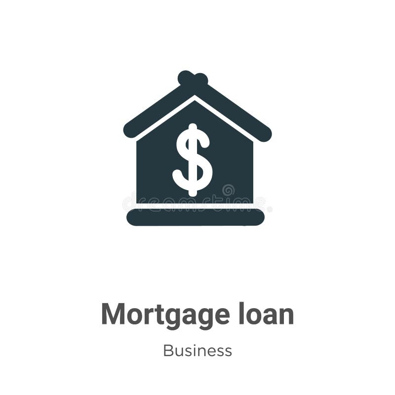 Mortgage Loan Vector Icon on White Background. Flat Vector Mortgage