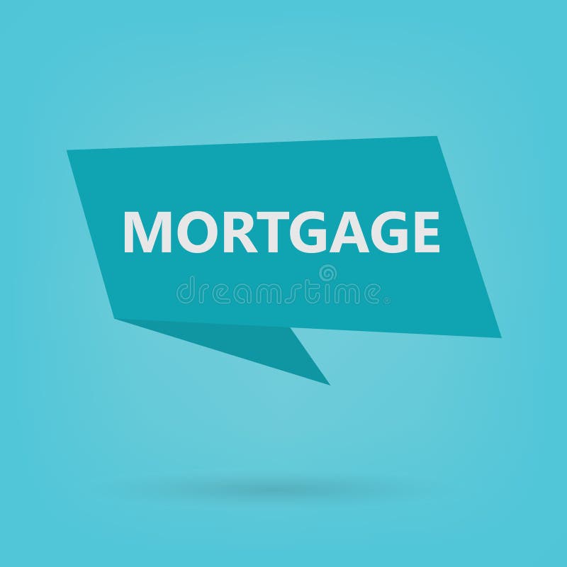 Mortgage word on a sticker vector illustration