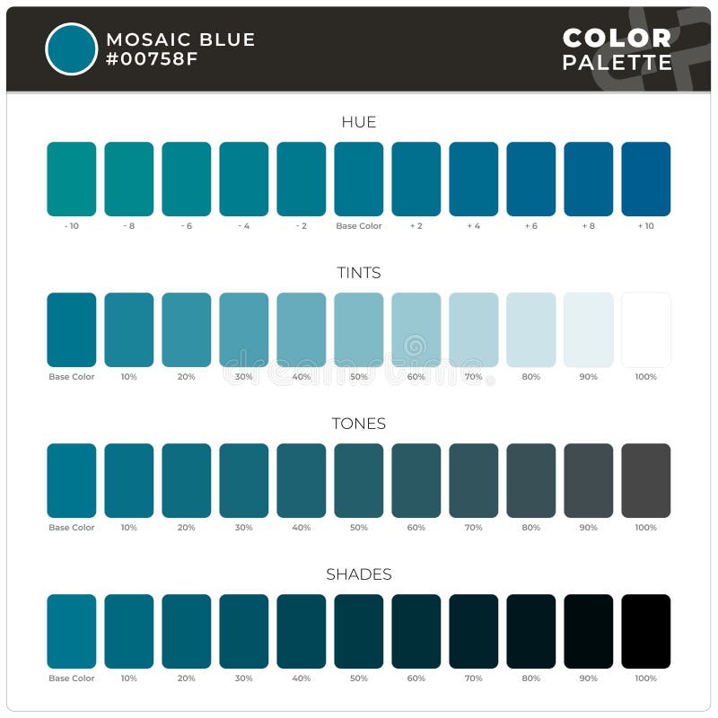 blue color chart