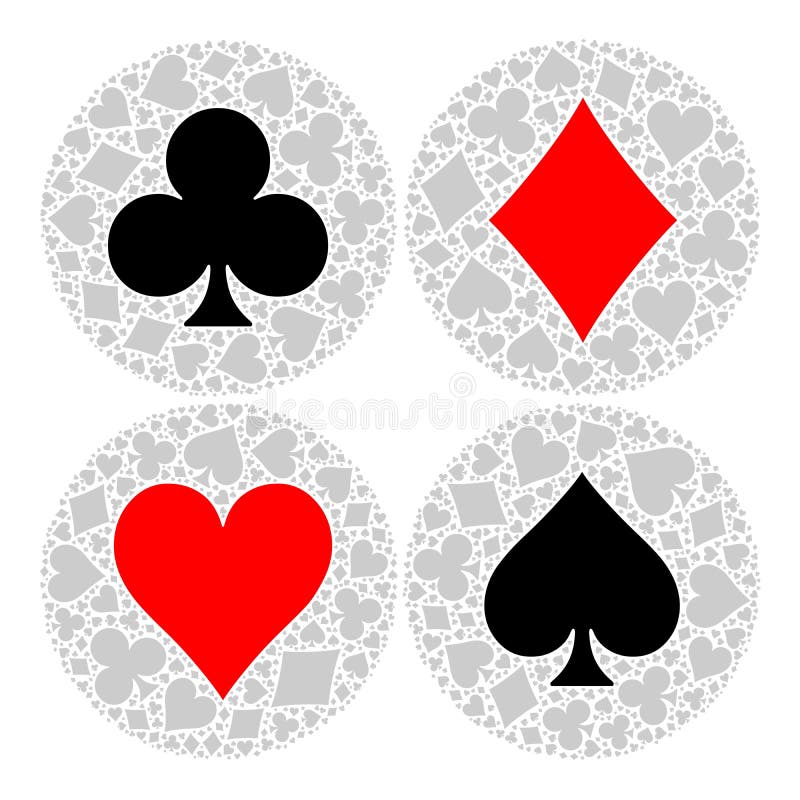 Playing Card, Gambling Spade. Casino Game Pictogram. Poker Play Suit Symbol  Collection. Card Suit Line and Silhouette Icon Set. Black Jack Club in Las  Vegas Symbol. Isolated Vector Illustration. 26487437 Vector Art