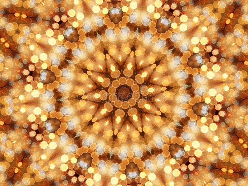 Mosaic kaleidoscope of circular lights