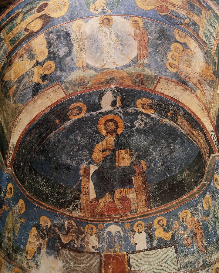 Mosaic in Mirozhsky Monastery, Pskov, Russia