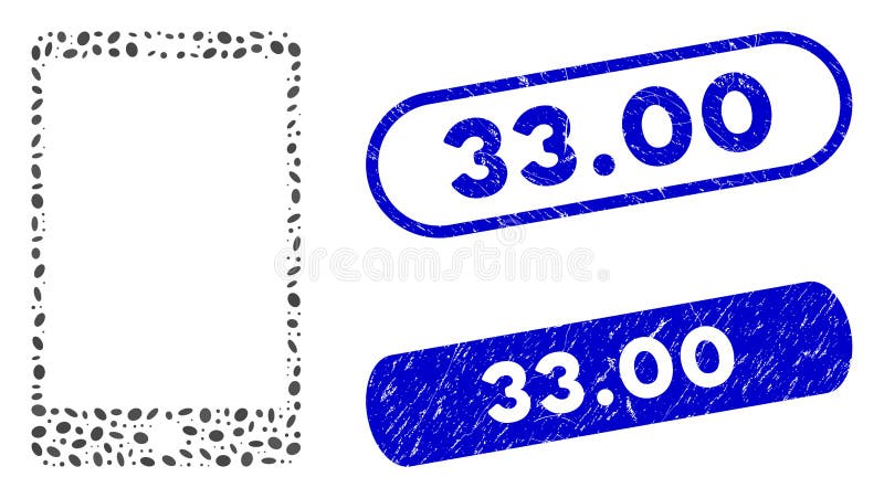 Elliptic Mosaic Smartphone with Distress 33. 00 Stamps royalty free illustration