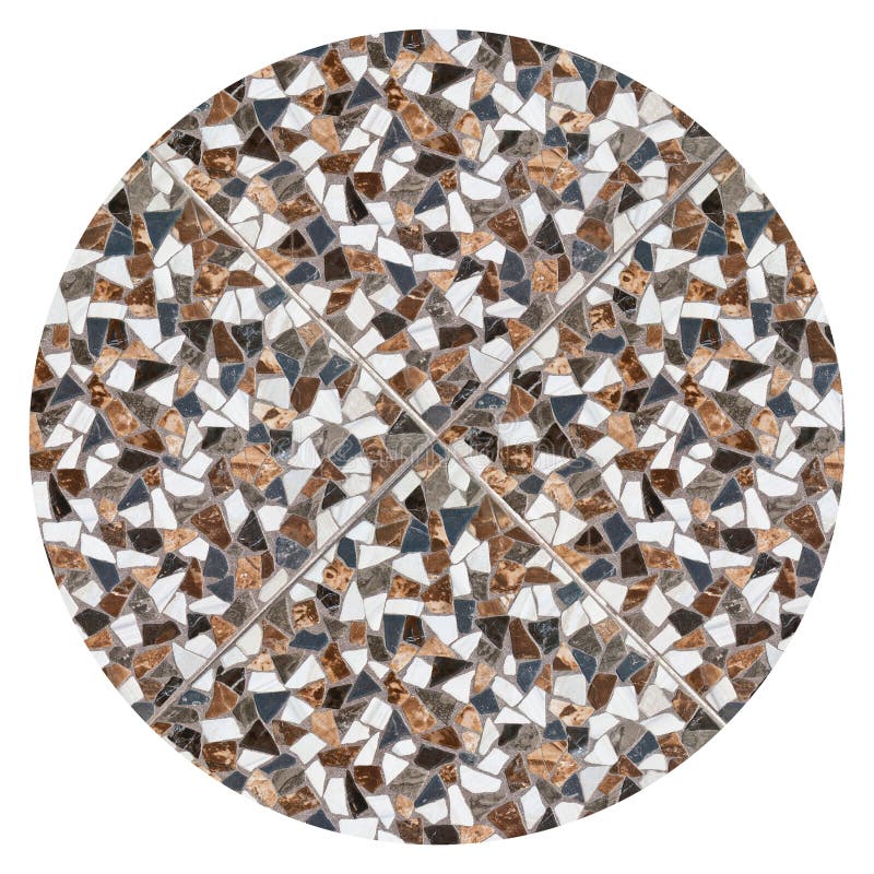 Mosaic Stone Round Ceramic Tile Seamless, Can Be Used Indoors and