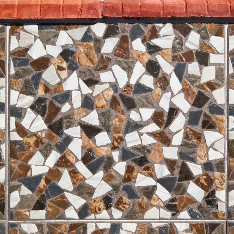 Mosaic Stone Square Ceramic Tile Seamless, Can Be Used Indoors and