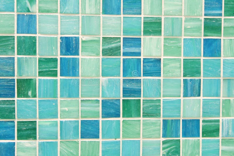 Mosaic Tiles In Green Turquoise Blue Stock Image Image 