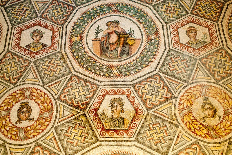 Mosaici romani fotografia stock. Immagine di geometrico 49078064