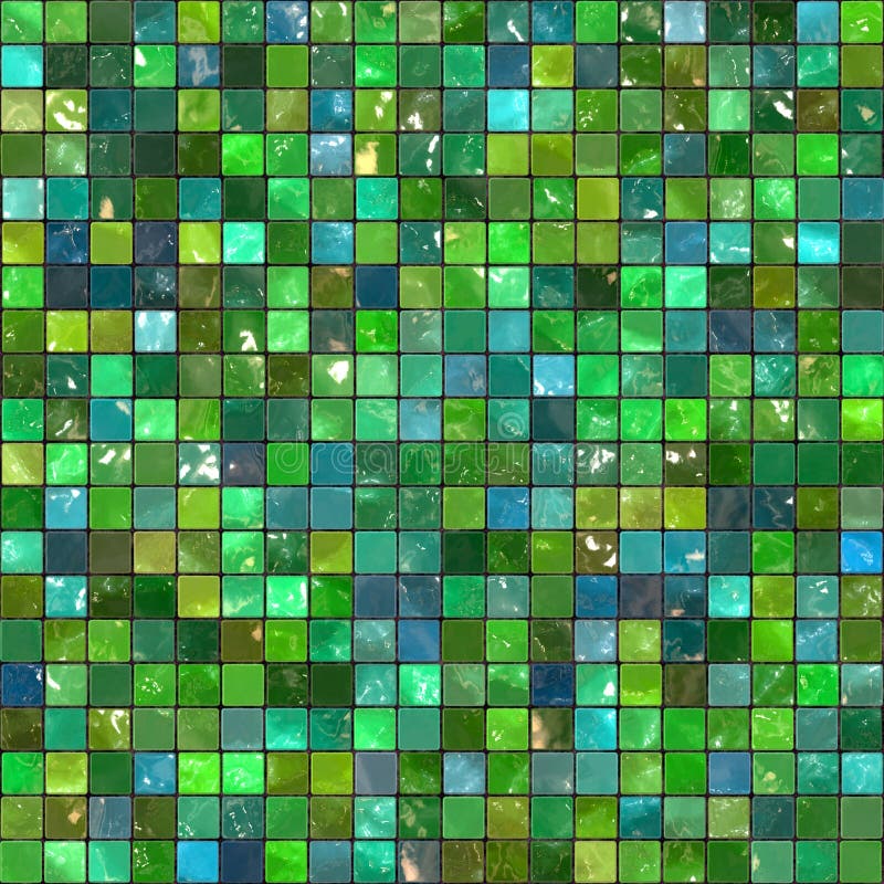Mosaico abstracto verde del azulejo