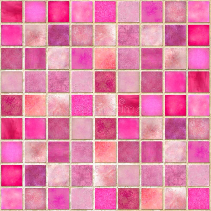 Mosaico cor-de-rosa da telha ilustração royalty free Mosaico cor-de-rosa da telha ilustração royalty free