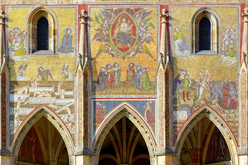 Mosaico da Catedral de São Vito imagem de stock