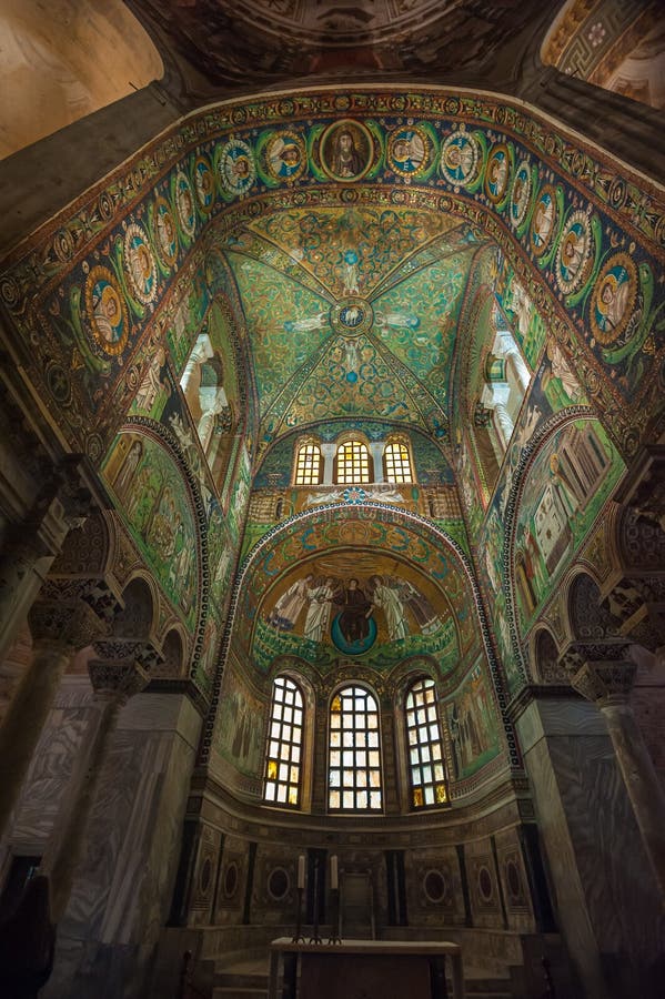 Beautiful mosaics of Basilica of San Vitale, Ravenna, Italy