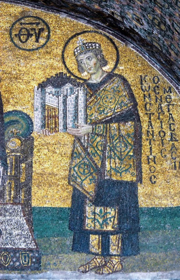 Mosaik des Kaisers Constantine lizenzfreie stockbilder Mosaik des Kaisers Constantine lizenzfreie stockbilder